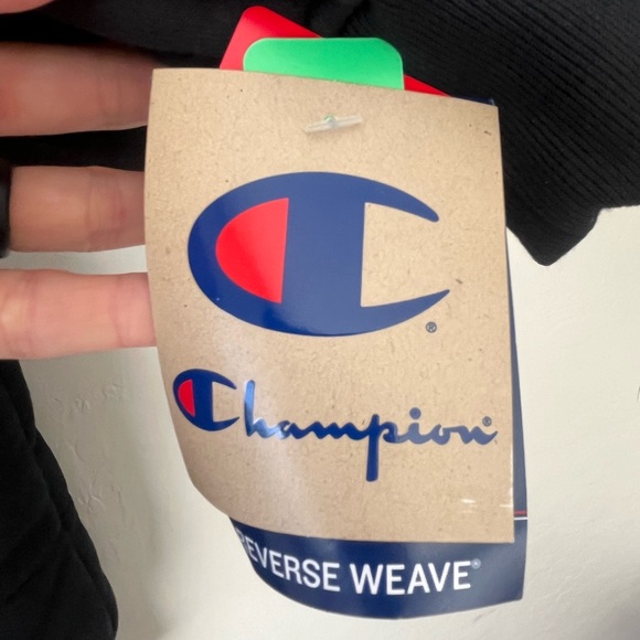 NWT Champion Hooded Reverse Weave heavy weight puffer Jacket Black large - Picture 15 of 15